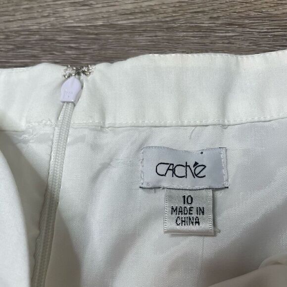 Cache White Sweetheart Neckline Floral Lace Sundress Size 10 NEW with Tag - Picture 4 of 12